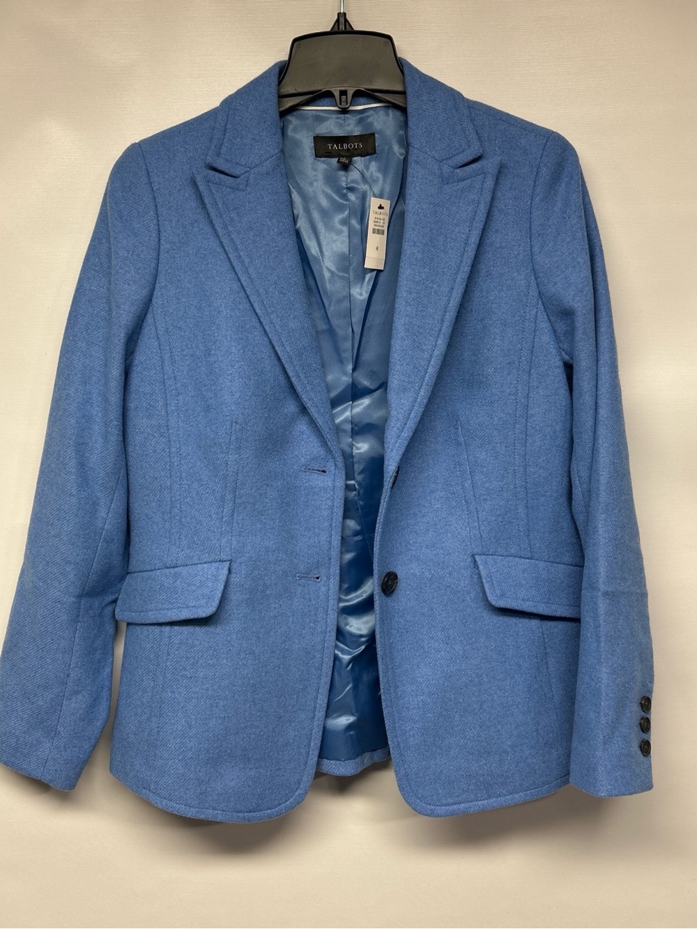 Talbots Cornflower Blue Wool-Blend Blazer